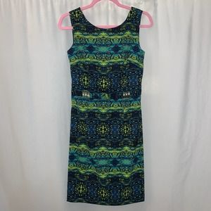 Dressbarn Women’s Black & Green Dress Size 4 NWOT